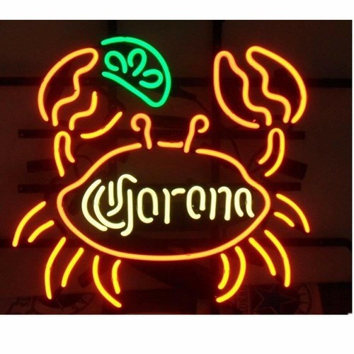Insegna neon birra granchio - birra,