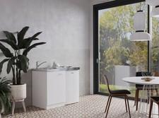 Cucina Mini Cucina Singlekueche Cucinino Pantry Bianco Levin 100 CM