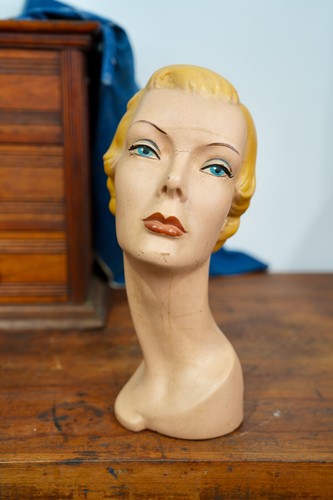 Manichino donna vintage testa