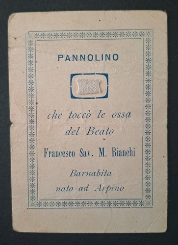 Santino holy card reliquia - santino,
