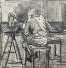 Disegno Artista In Atelier