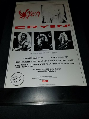 Vixen cryin raro poster - cryin',