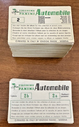 Figurine panini automobile - figurine,