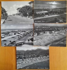 5 VECCHIE CARTOLINE DI LIDO DI CAMAIORE - LUCCA - FORMATO GRANDE - ANNI 50/60