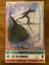 MANIFESTO,POSTER FOLGARIA PASSO COE,1986,SCI DI FONDO CAMPIONATO SPORT ALPINI 