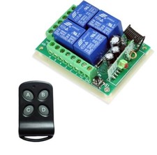 Centralina Kit ricevitore e telecomando 4ch 433.92MHz 12V