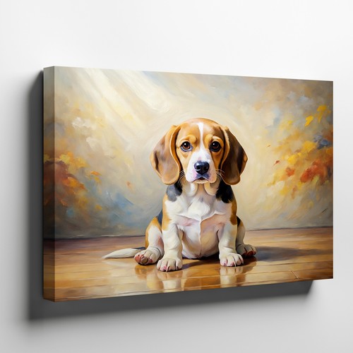 Beagle cucciolo tela arte - , da