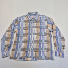 Camicia ROSA 12 blu donna manica lunga 100% seta colletto check