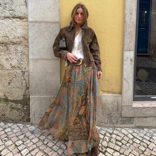 Zara gonna midi stampata - zara:,