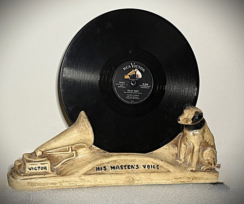 Portadischi cane vintage - , rca