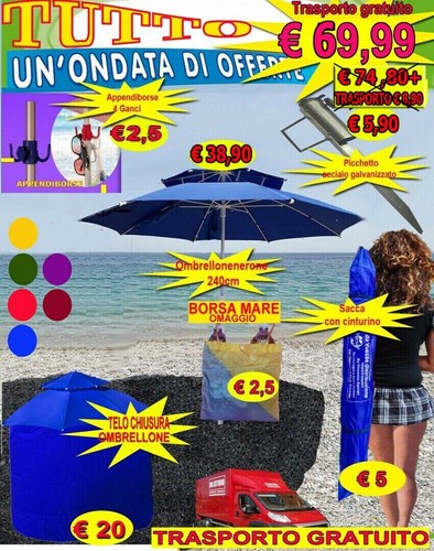 Ombrellone mare antivento - ombrellone,