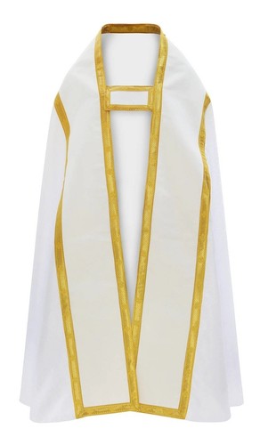Piviale romano bianco - bianco, con