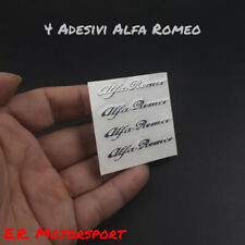 4 Mini Adesivi Alfa Romeo Silver 145 146 155 156 159 164 Mito Giulietta