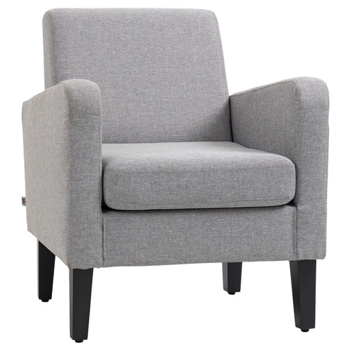 Poltrona grigio chiaro tessuto - grigio,