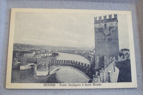Antica cartolina verona ponte - cartolina,
