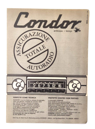 Pubblicita condor - pubblicita',