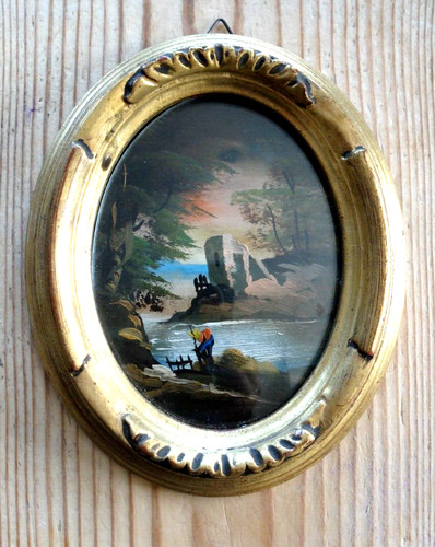 Piccolo dipinto olio paesaggio