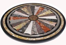 Piano Tondo Da Caffè In Marmo