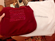 ✅?Borsa vintage in velluto borgogna roccobarocco