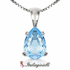 Collana Goccia Acquamarina in