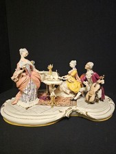  "CONCERTO DI PIANOFORTE  VIOLONCELLO" scultura di CAPODIMONTE firmata G. CAPPE'