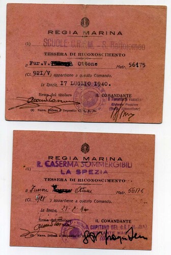 Regia marina tessera - marina,