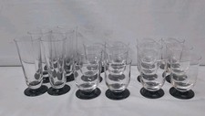 Servizio Bicchieri Vintage Anni 60 Vetro 18 Pezzi Set 6 Persone