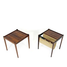 Coppia tavolini lampada laterale danese retrò vintage metà secolo anni 60 70