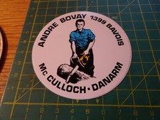 ADESIVO VINTAGE STICKER kleber MOTOSEGA MC CULLOCH DANARM ANDRE BOVAY BAVOIS
