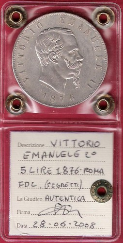 Lire 1876 roma scudo - 5,