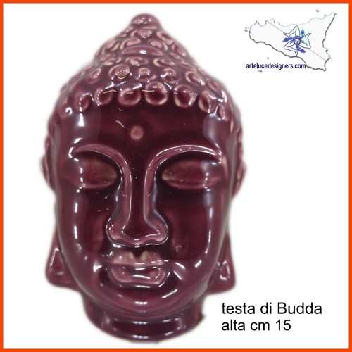 Testa buddha budda ceramica - di,