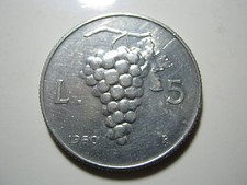 REPUBBLICA ITALIANA 5 Lire Uva