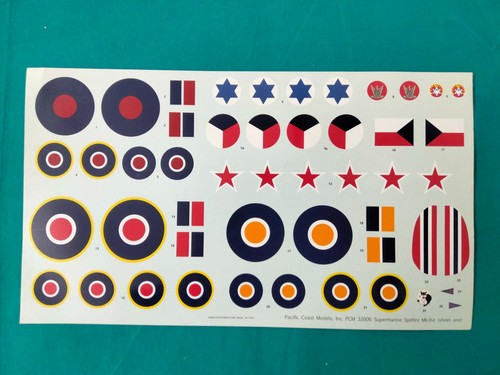 Foglio decals supermarine - foglio,