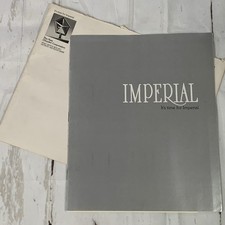 LOTTO di DUE depliant vendita vintage Chrysler Imperial 1981