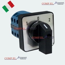 INTERRUTTORE TRIPOLARE ROTATIVO 3 POSIZIONI 1-0-2 440VAC 20A 8 PIN A VITE