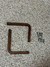 Coppia Staffe Angolari Mid Century Moderne Legno Curvato Teak 6” MCM Ricambi Danesi #3