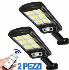 2 PZ LAMPIONE SOLARE LAMPADA DA ESTERNO FARETTO PER GIARDINO GARAGE FARO PISCINA