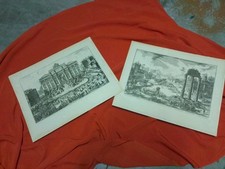 Coppia Di Stampe Roma Antica