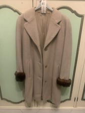 Cappotto donna Alpaca Mohair E Visone Taglia L