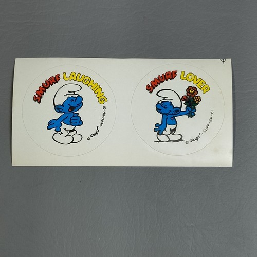 Adesivi puffi vintage 1981
