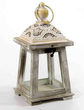 LANTERNA LEGNO PORTACANDELA