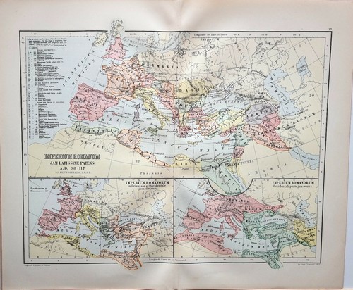 1885 ancient classical map - 1885,