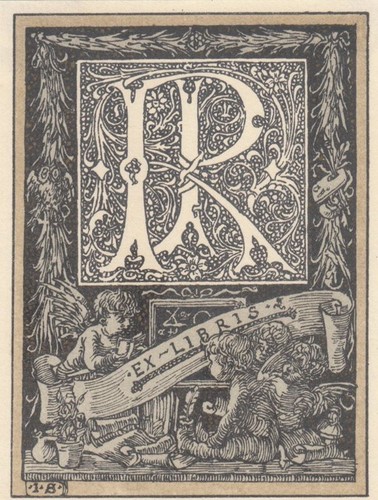 Exlibris libris litografia - ex,