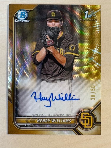 2022 bowman chrome - chrome, henry