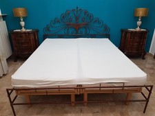 arredo stanza letto ferro battuto con due comodini e cassettiera in stile 800