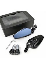 Coppia specchietti retrovisori per moto scooter montaggio a manubrio 22mm