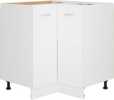 Mobile Angolare Lyon, 75,5X75,5X81,5 Cm, Legno Ingegnerizzato, Bianco, Contenito