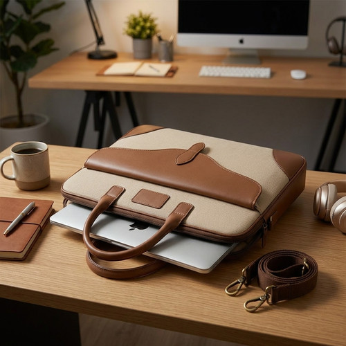 Borsa per laptop fatta - a, mano