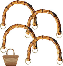 4 Manici di Borse in Bamboo Di