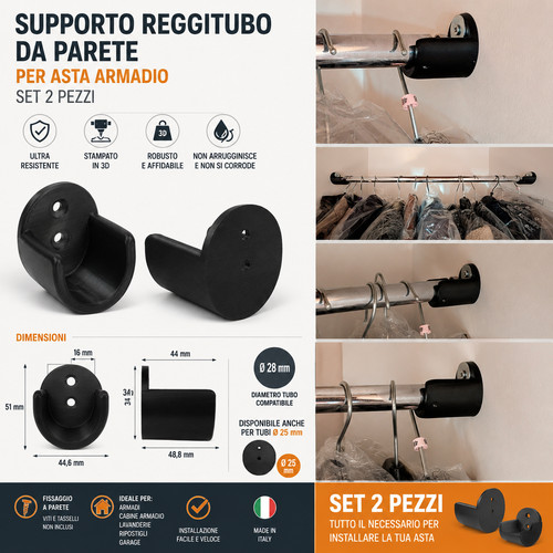 Set supporto asta - set, 2